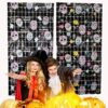 spooky halloween skull cube rain curtain