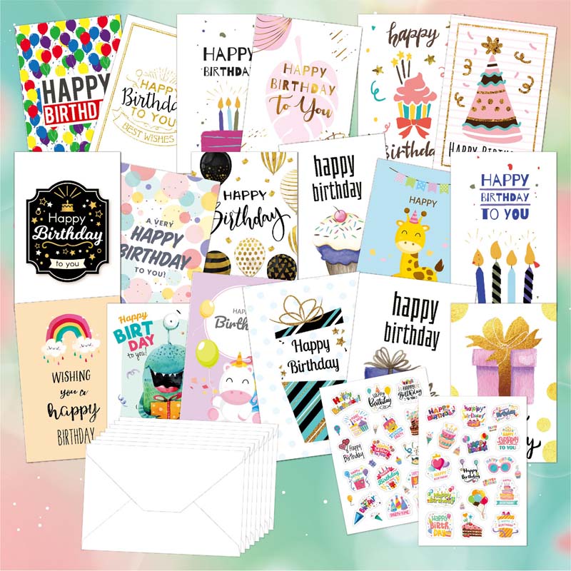 Sheet Birthday Card Set with Folded Size - Image 6