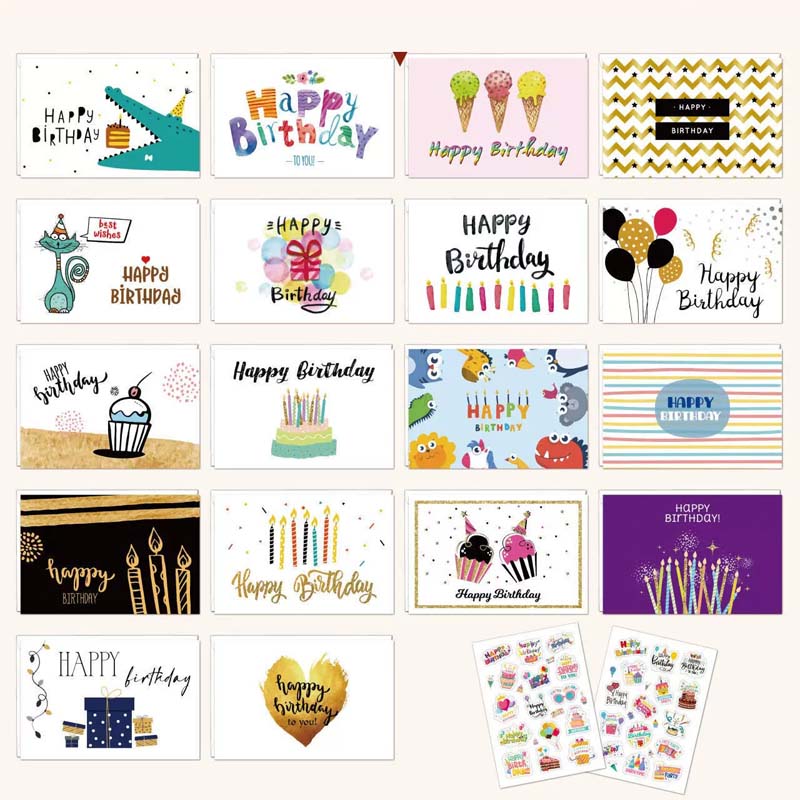 Sheet Birthday Card Set with Folded Size - Image 2