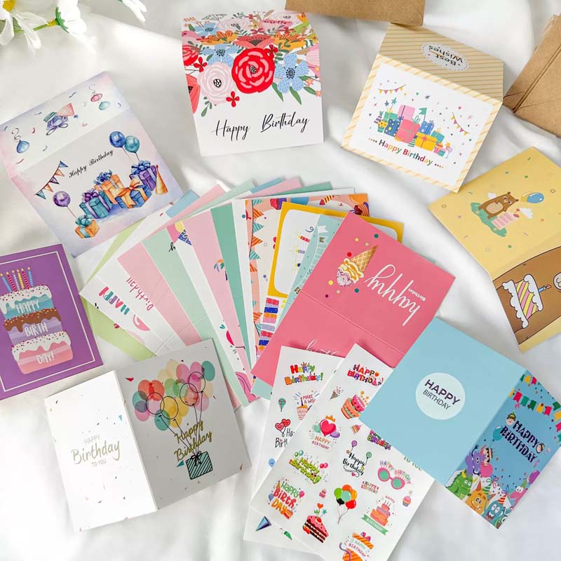 Birthday Card Set – 20-Sheet Birthday Cards with 2 Stickers (4 × 6 in Folded) - Image 7