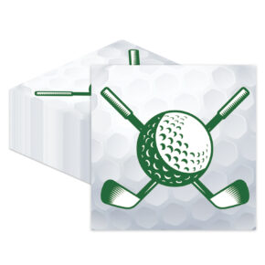 40pc golf napkin (1) Golf Enthusiast's napkin Featuring Elegant Golf Course and Club Motifs