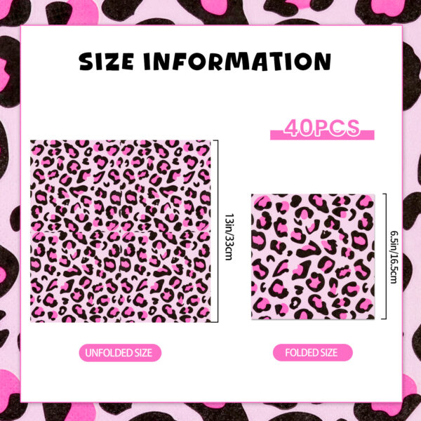 40pc light leopard print napkin