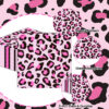 40pc light leopard print napkin