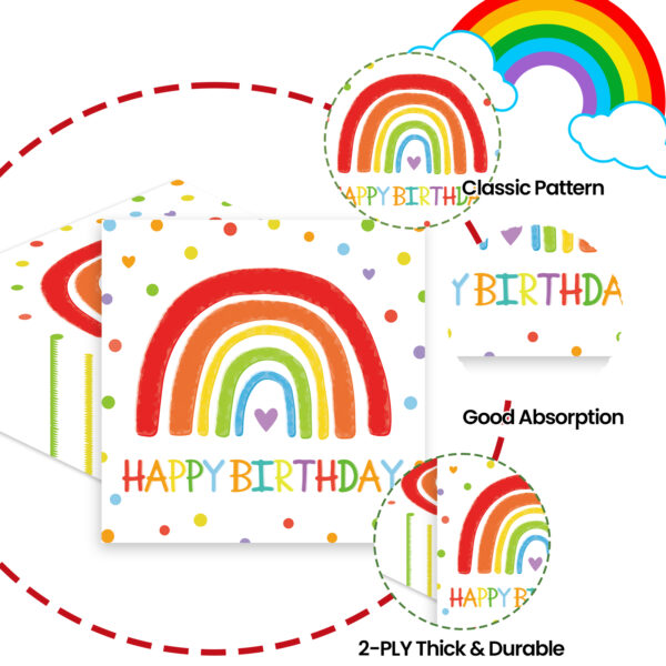 rainbow polka dot-napkin