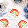 rainbow polka dot-napkin