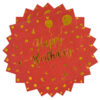 red birthday napkin