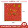 red birthday napkin