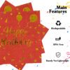 red birthday napkin