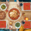 red birthday napkin
