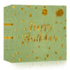 sage green birthday napkin