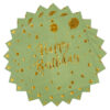 sage green birthday napkin