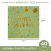 sage green birthday napkin