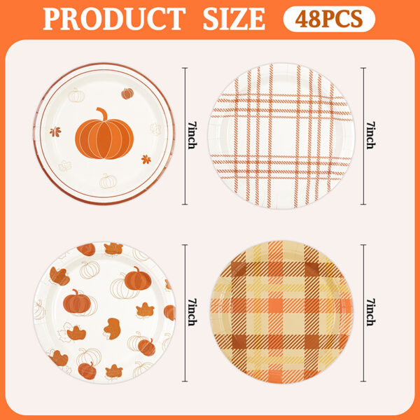 Fall Leaf Paper Plates