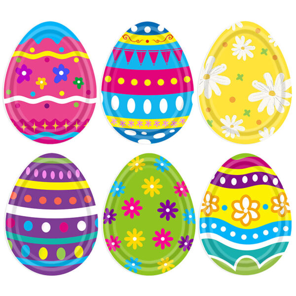 Easter Paper Plates Vibrant Colors
