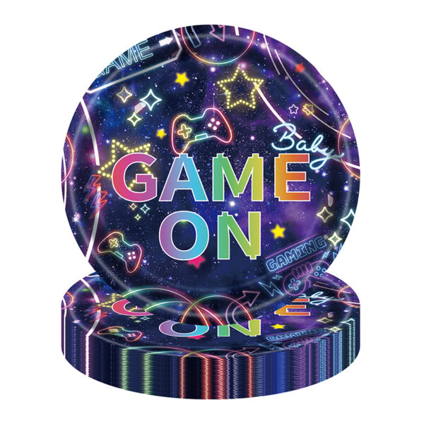 Neon Birthday Paper Plates