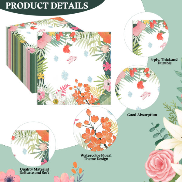 green-floral-napkin