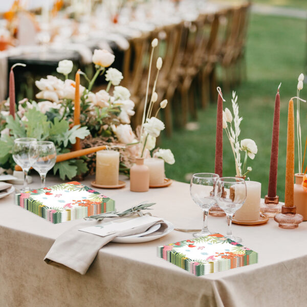 green-floral-napkin
