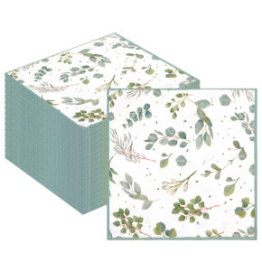50pc green leaf napkin (1) green leaf napkin