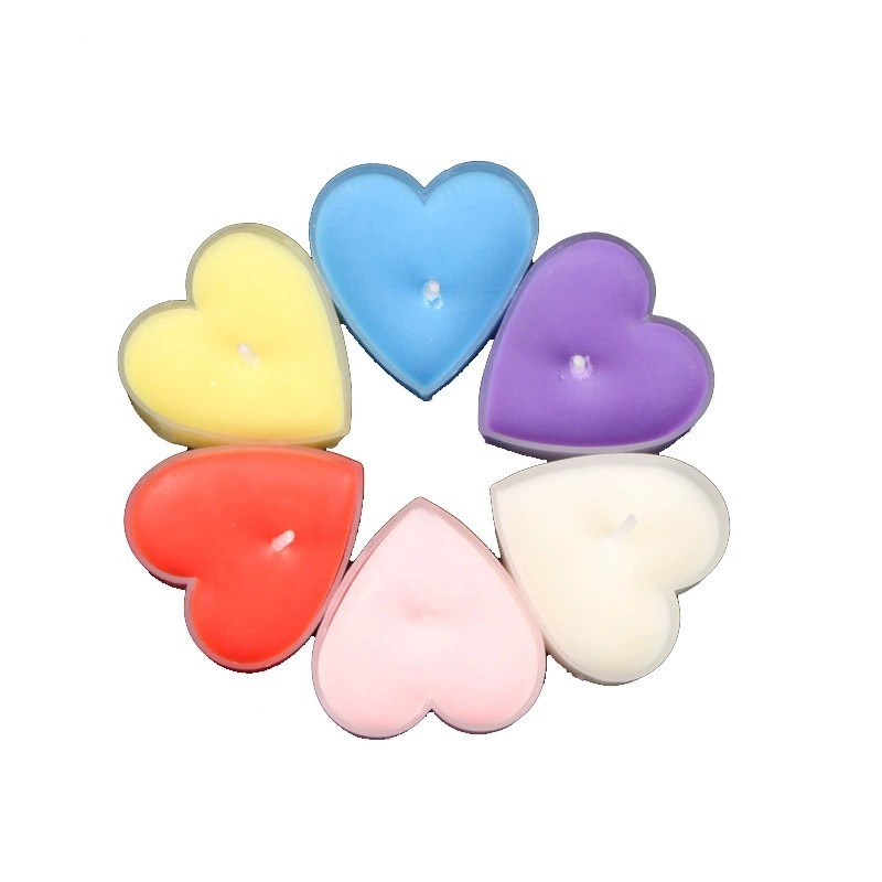 9 heart-shaped candles