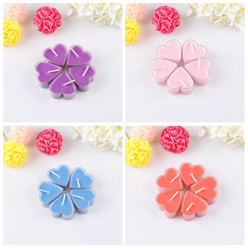 9 heart-shaped candles