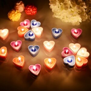heart shaped candles