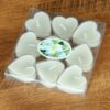 9 heart-shaped candles