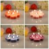 9 heart-shaped candles