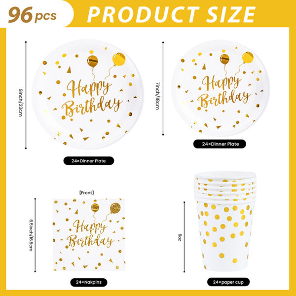 Birthday paper plates