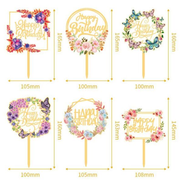 Acrylic Cake Decor Toppers