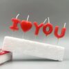 Alphabet-shaped Valentine's Day candles