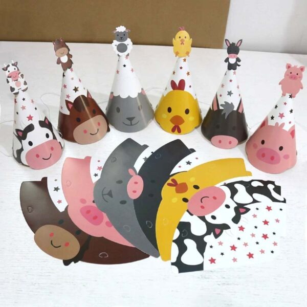 Animal cartoons party hat