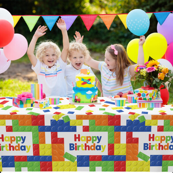 Building Blocks Theme Tablecloth