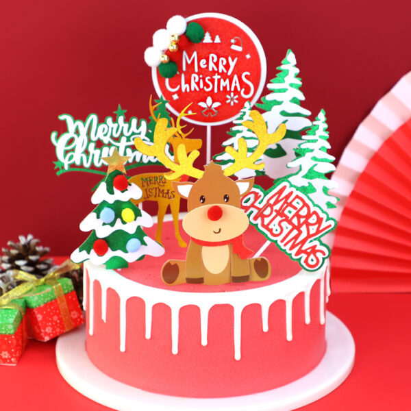 Christmas Cake Topper Set