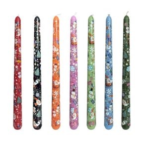 Christmas Snowman Decal Candle