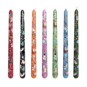 Christmas Snowman Decal Candle