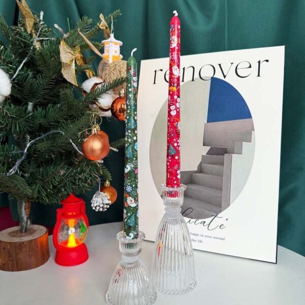 Christmas Snowman Decal Candle
