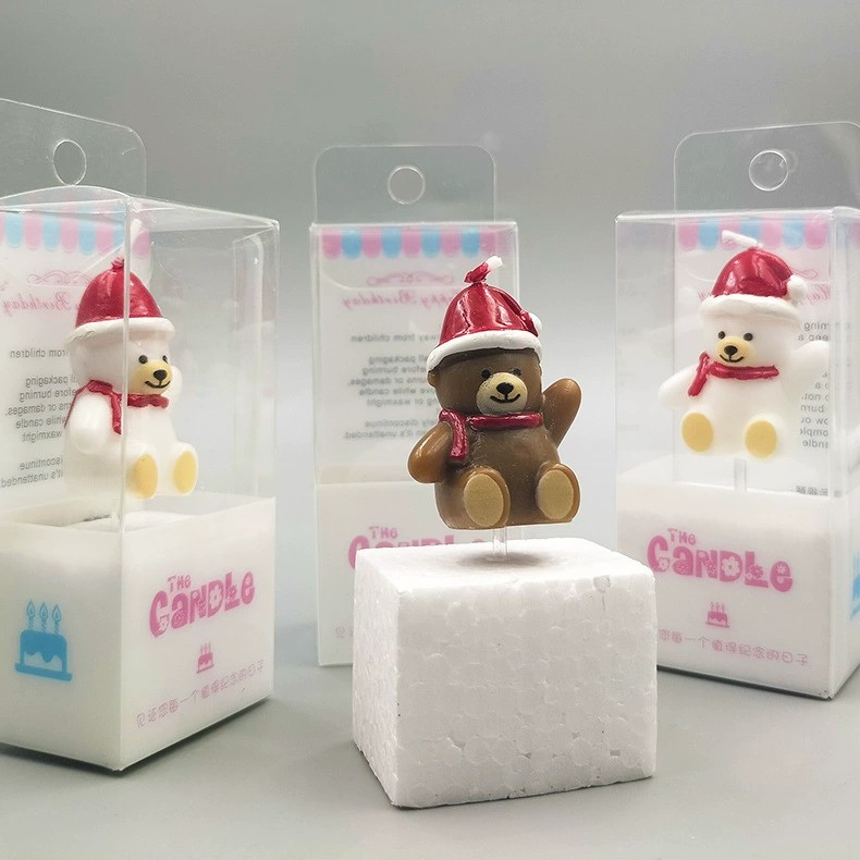 Christmas bear candles