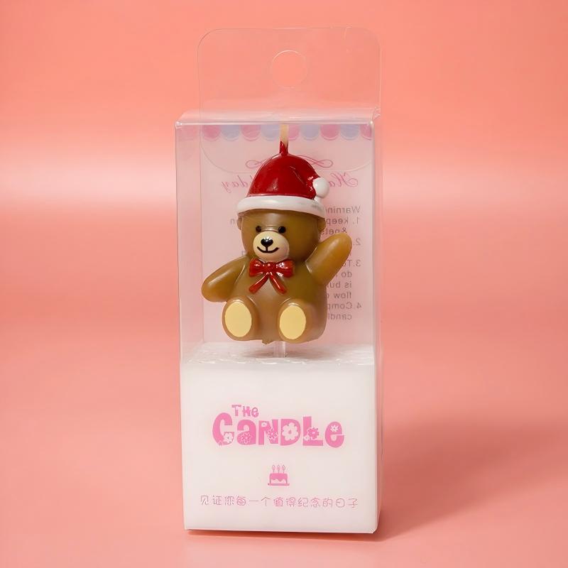 Christmas bear candles