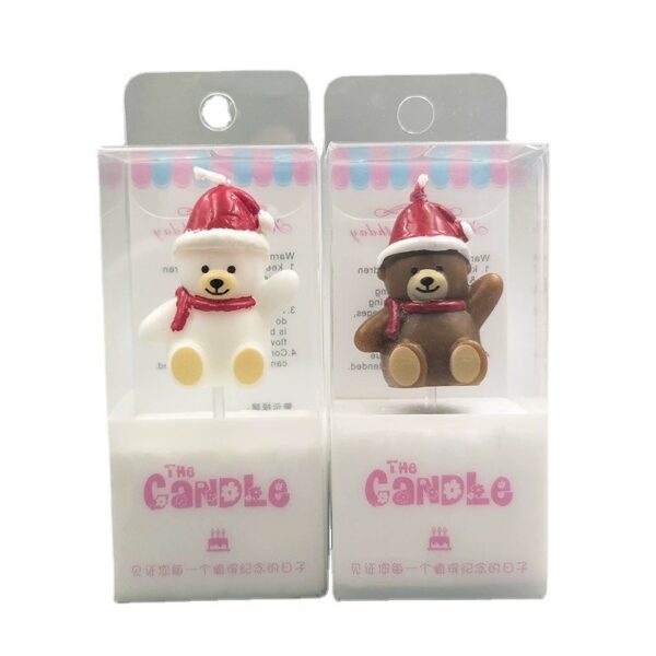 Christmas bear candles