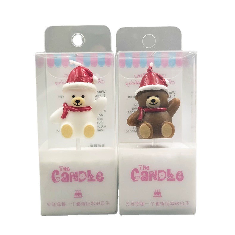 Christmas bear candles
