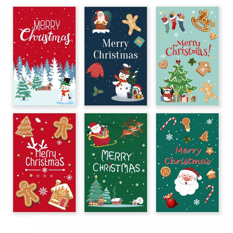 Merry Christmas Greeting Cards Set