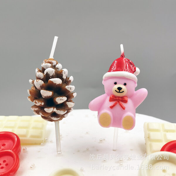 Christmas pine cone candles