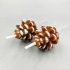 Christmas pine cone candles
