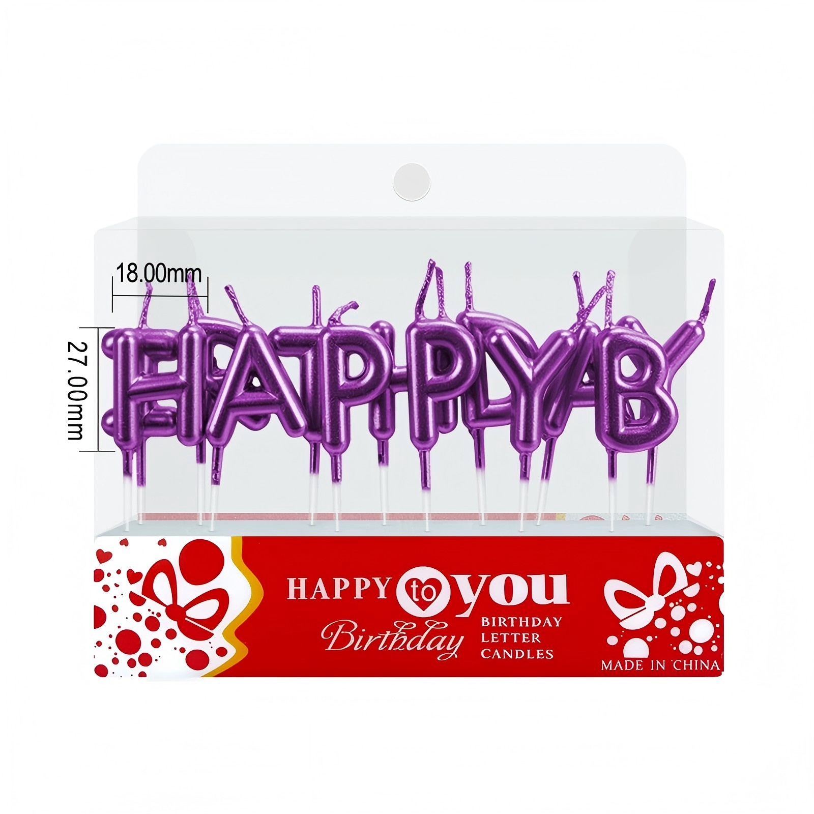 Colored English alphabet candles