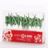 Colored English alphabet candles
