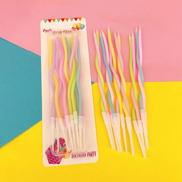 Colored curved candles