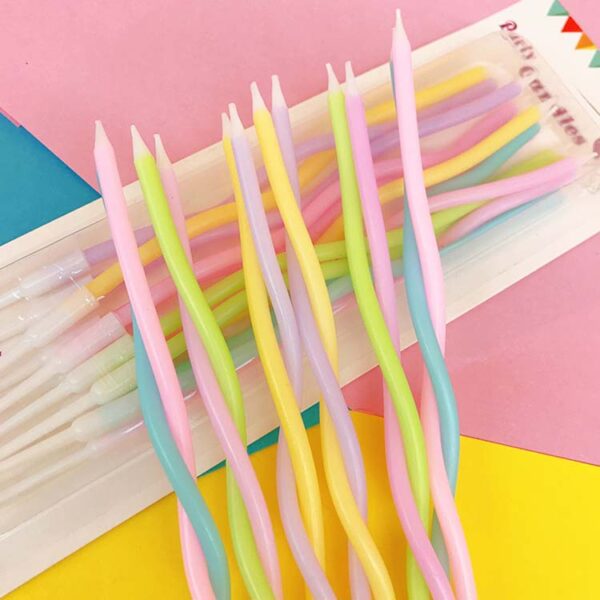 Colored curved candles