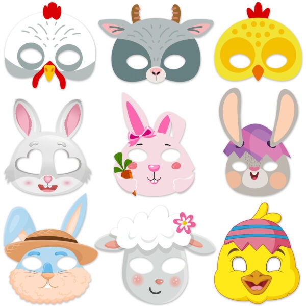 easter animal party masks