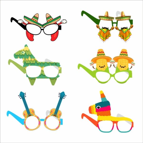 FIESTA Festival Party Theme Paper Glasses