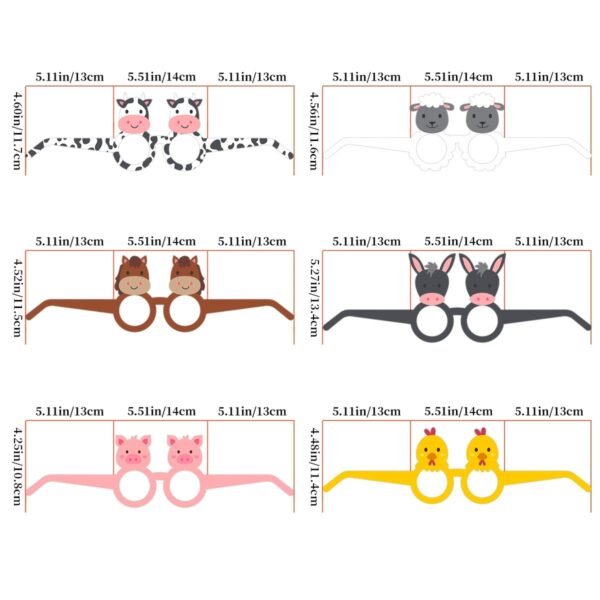 Farm Glasses Animals